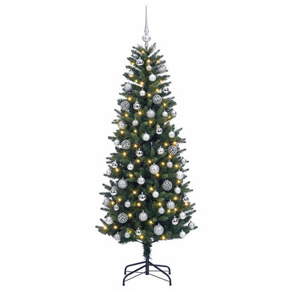 vidaXL Artificial Christmas Tree with Bauble 180 cm 300 LEDs