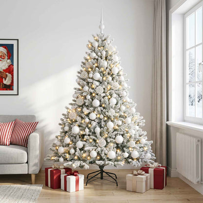 vidaXL Artificial Christmas Tree with Bauble 210 cm 300 LEDs