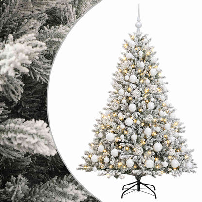 vidaXL Artificial Christmas Tree with Bauble 210 cm 300 LEDs