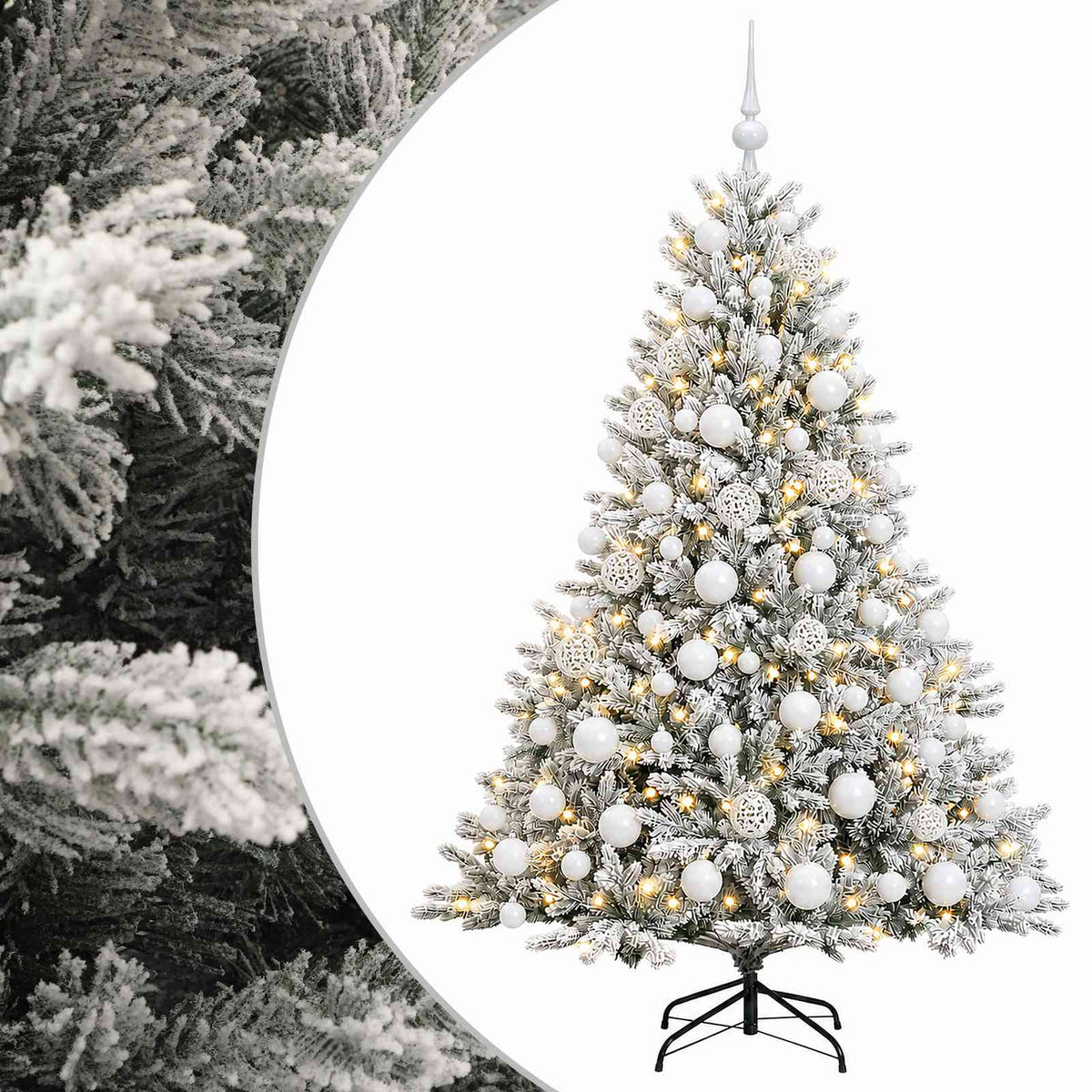 vidaXL Artificial Christmas Tree with Bauble 240 cm 300 LEDs