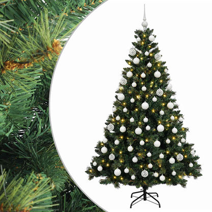 vidaXL Artificial Christmas Tree with Bauble 180 cm 300 LEDs