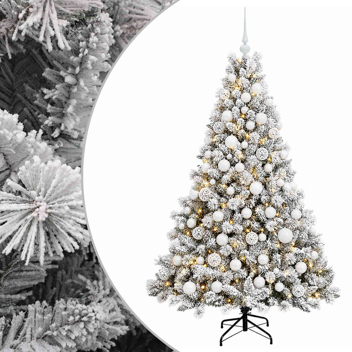 vidaXL Artificial Christmas Tree with Bauble 180 cm 300 LEDs
