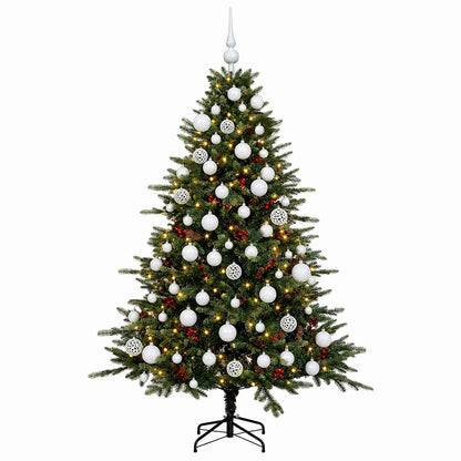 vidaXL Artificial Christmas Tree with Bauble 210 cm 300 LEDs