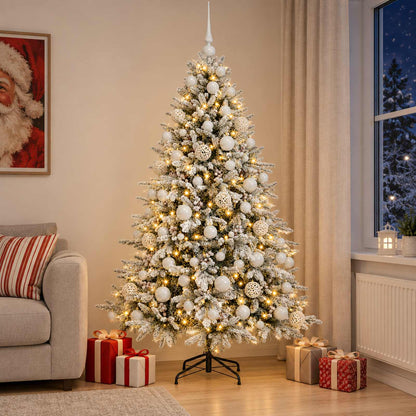 vidaXL Artificial Christmas Tree with Bauble 180 cm 300 LEDs
