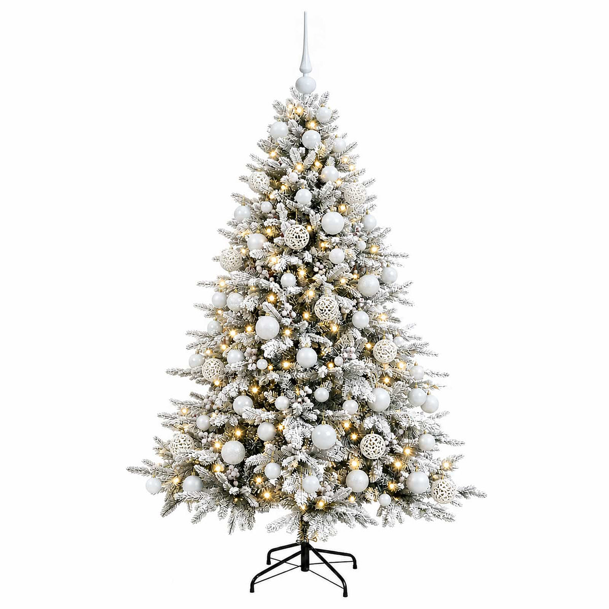 vidaXL Artificial Christmas Tree with Bauble 180 cm 300 LEDs
