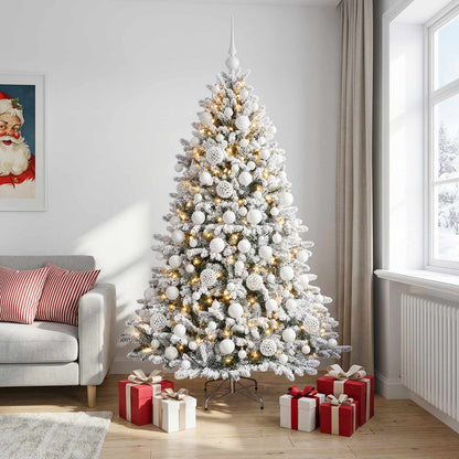 vidaXL Artificial Christmas Tree with Bauble 210 cm 300 LEDs