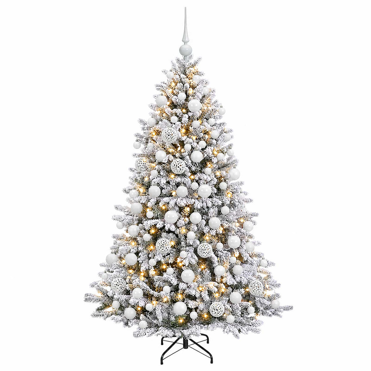 vidaXL Artificial Christmas Tree with Bauble 180 cm 300 LEDs