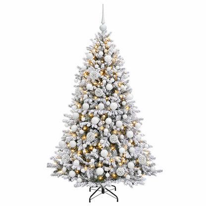 vidaXL Artificial Christmas Tree with Bauble 210 cm 300 LEDs