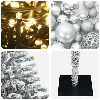 vidaXL Artificial Christmas Tree with Bauble 210 cm 300 LEDs
