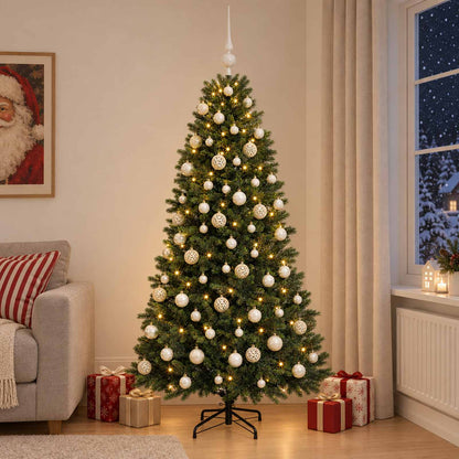 vidaXL Artificial Christmas Tree with Bauble 240 cm 300 LEDs