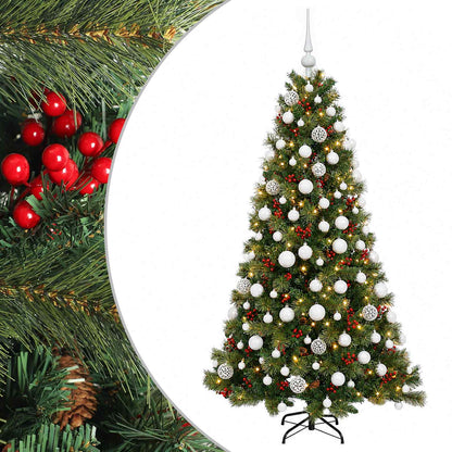 vidaXL Artificial Christmas Tree with Bauble 180 cm 300 LEDs