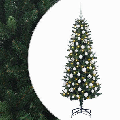 vidaXL Artificial Christmas Tree with Bauble 180 cm 300 LEDs