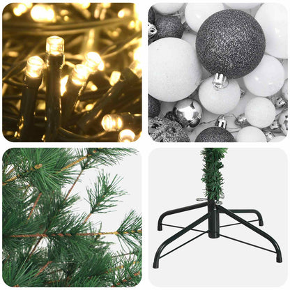 vidaXL Artificial Christmas Tree with Bauble 180 cm 300 LEDs