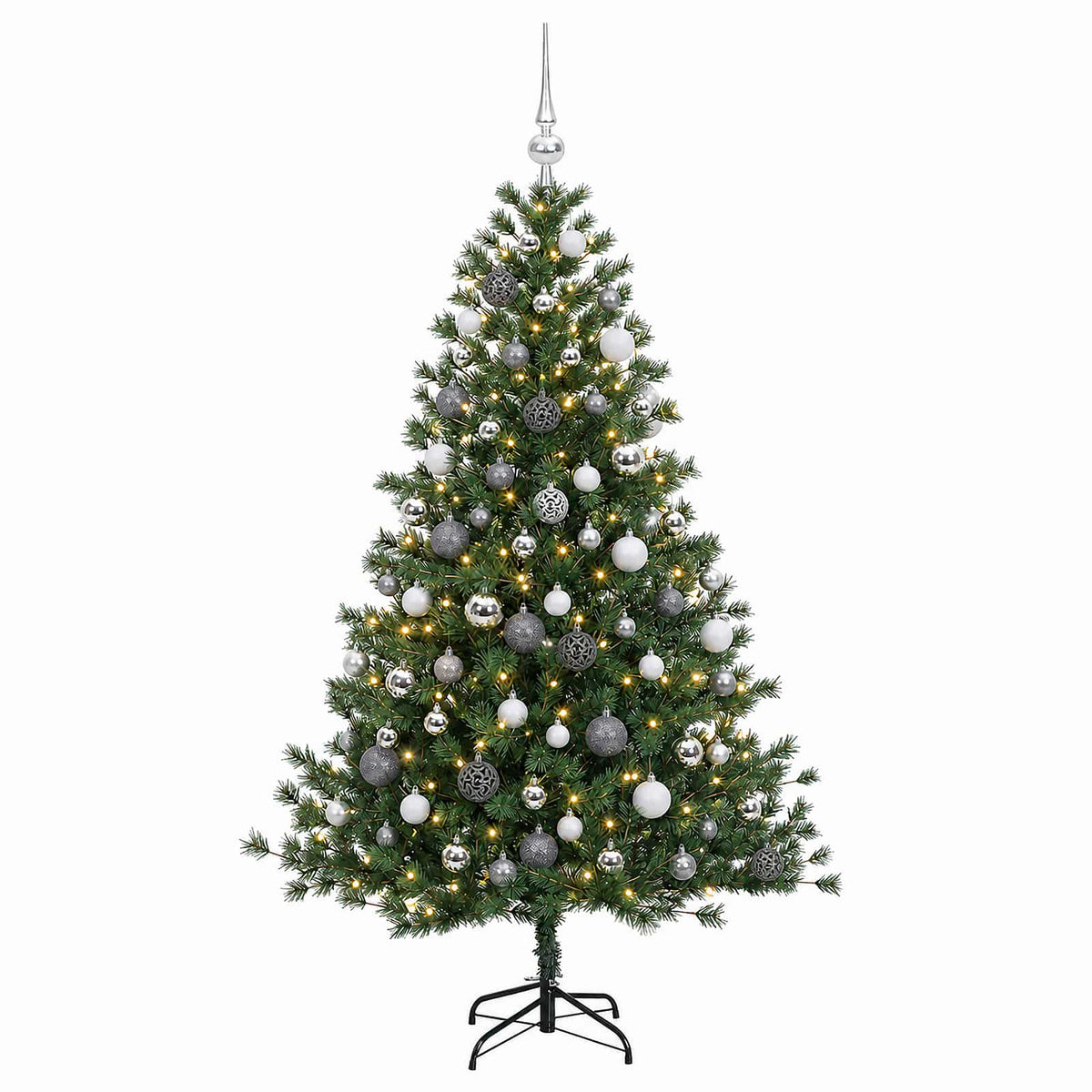 vidaXL Artificial Christmas Tree with Bauble 180 cm 300 LEDs