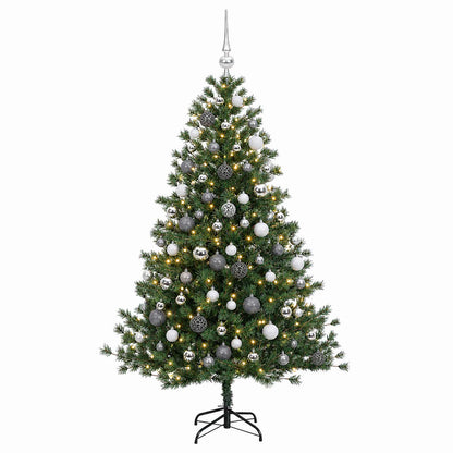 vidaXL Artificial Christmas Tree with Bauble 180 cm 300 LEDs