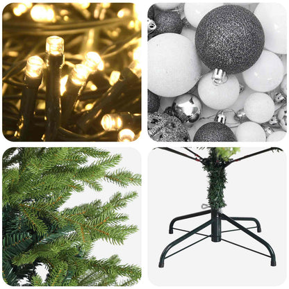 vidaXL Artificial Christmas Tree with Bauble 210 cm 300 LEDs
