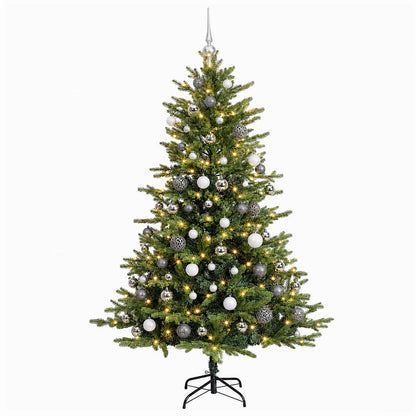 vidaXL Artificial Christmas Tree with Bauble 210 cm 300 LEDs