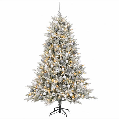 vidaXL Artificial Christmas Tree with Bauble 240 cm 300 LEDs