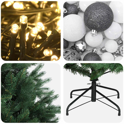 vidaXL Artificial Christmas Tree with Bauble 210 cm 300 LEDs