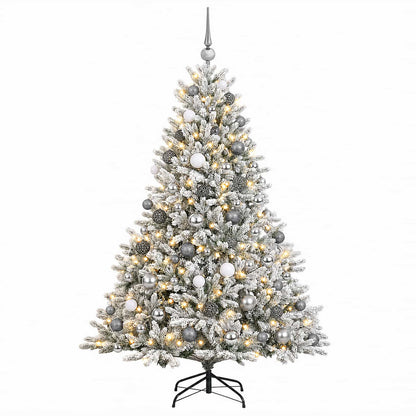 vidaXL Artificial Christmas Tree with Bauble 210 cm 300 LEDs