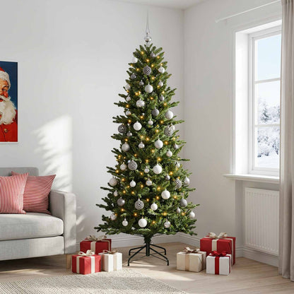 vidaXL Artificial Christmas Tree with Bauble 180 cm 300 LEDs