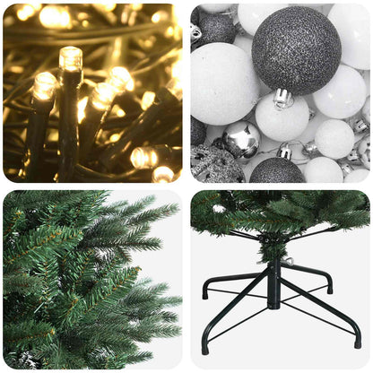 vidaXL Artificial Christmas Tree with Bauble 180 cm 300 LEDs