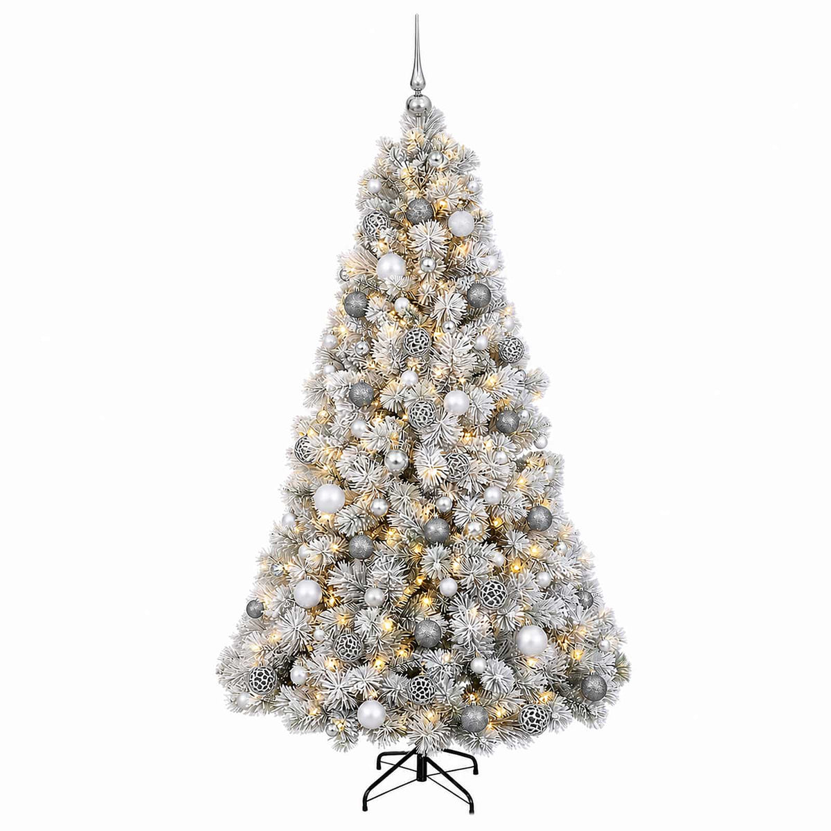 vidaXL Artificial Christmas Tree with Bauble 210 cm 300 LEDs
