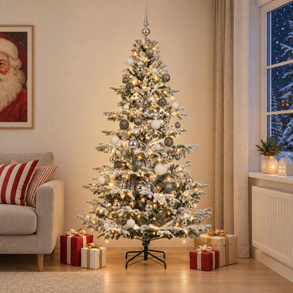 vidaXL Artificial Christmas Tree with Bauble 180 cm 300 LEDs