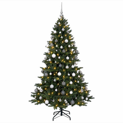 vidaXL Artificial Christmas Tree with Bauble 210 cm 300 LEDs