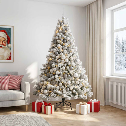 vidaXL Artificial Christmas Tree with Bauble 210 cm 300 LEDs
