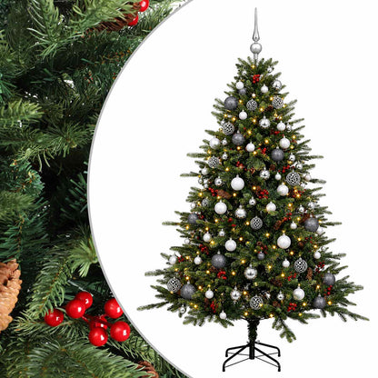 vidaXL Artificial Christmas Tree with Bauble 210 cm 300 LEDs