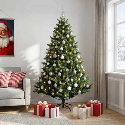 vidaXL Artificial Christmas Tree with Bauble 240 cm 300 LEDs