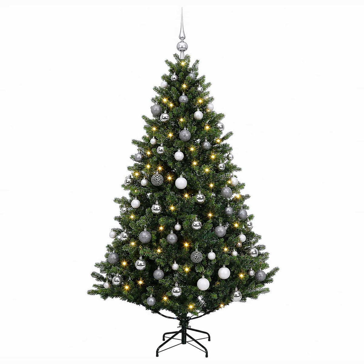 vidaXL Artificial Christmas Tree with Bauble 240 cm 300 LEDs