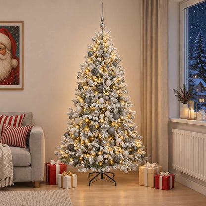 vidaXL Artificial Christmas Tree with Bauble 210 cm 300 LEDs