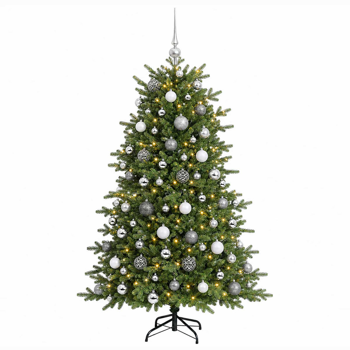vidaXL Artificial Christmas Tree with Bauble 240 cm 300 LEDs