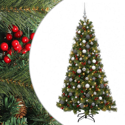 vidaXL Artificial Christmas Tree with Bauble 180 cm 300 LEDs