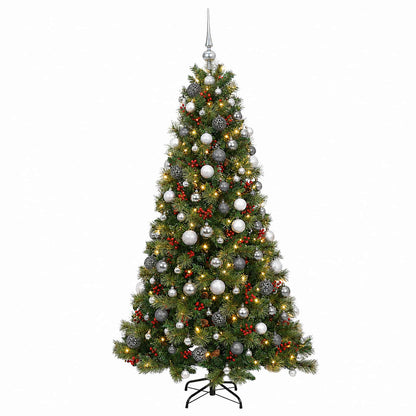 vidaXL Artificial Christmas Tree with Bauble 180 cm 300 LEDs