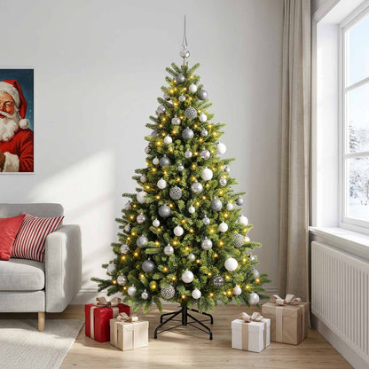 vidaXL Artificial Christmas Tree with Bauble 180 cm 300 LEDs
