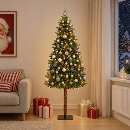 vidaXL Artificial Christmas Tree with Bauble 150 cm 150 LEDs