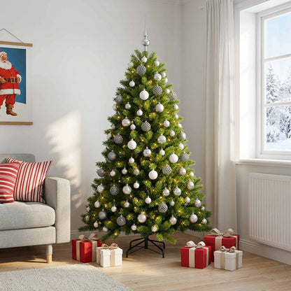 vidaXL Artificial Christmas Tree with Bauble 180 cm 300 LEDs