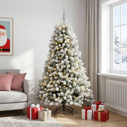 vidaXL Artificial Christmas Tree with Bauble 180 cm 300 LEDs
