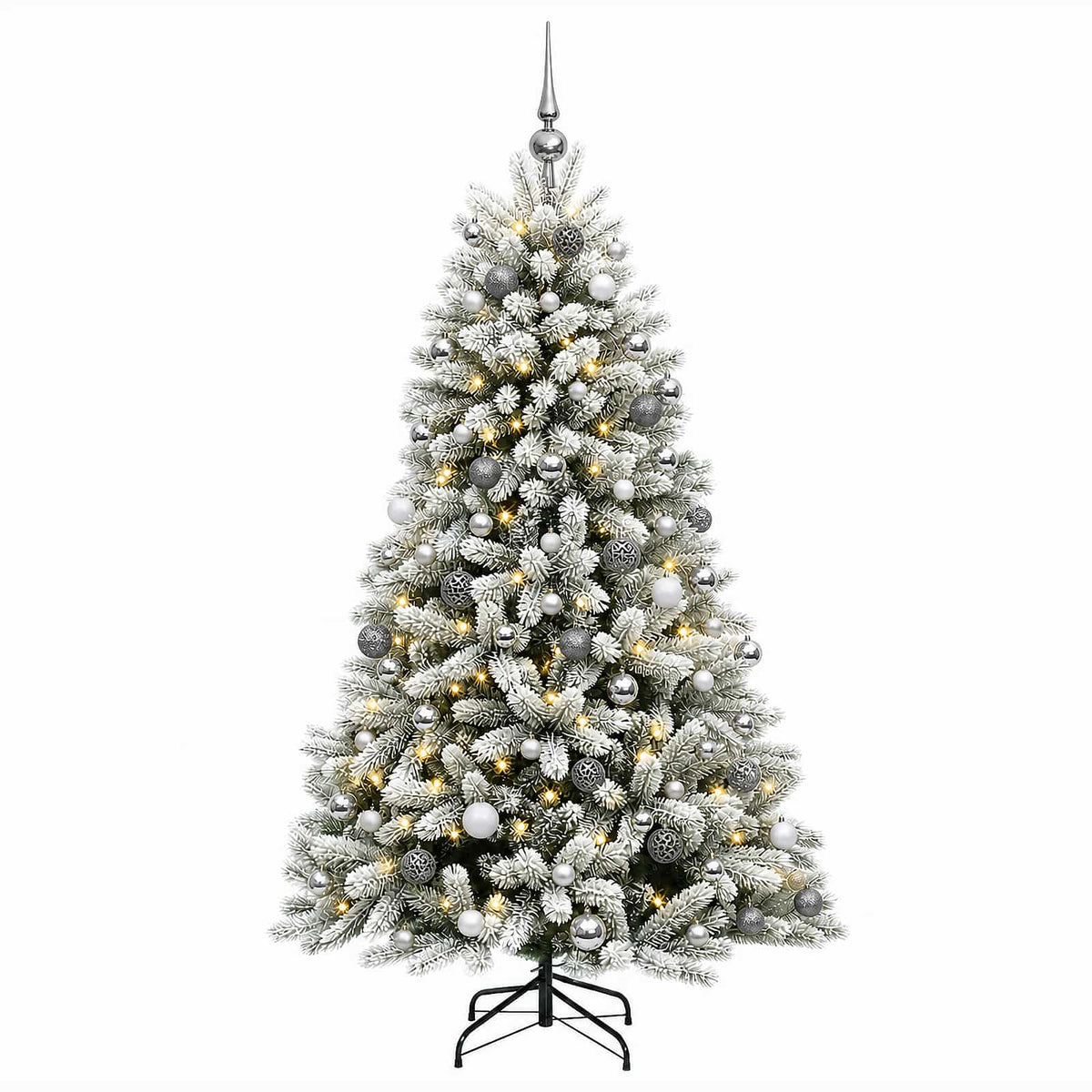 vidaXL Artificial Christmas Tree with Bauble 210 cm 300 LEDs