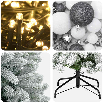 vidaXL Artificial Christmas Tree with Bauble 240 cm 300 LEDs