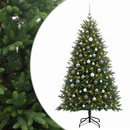 vidaXL Artificial Christmas Tree with Bauble 210 cm 300 LEDs