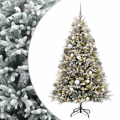 vidaXL Artificial Christmas Tree with Bauble 210 cm 300 LEDs