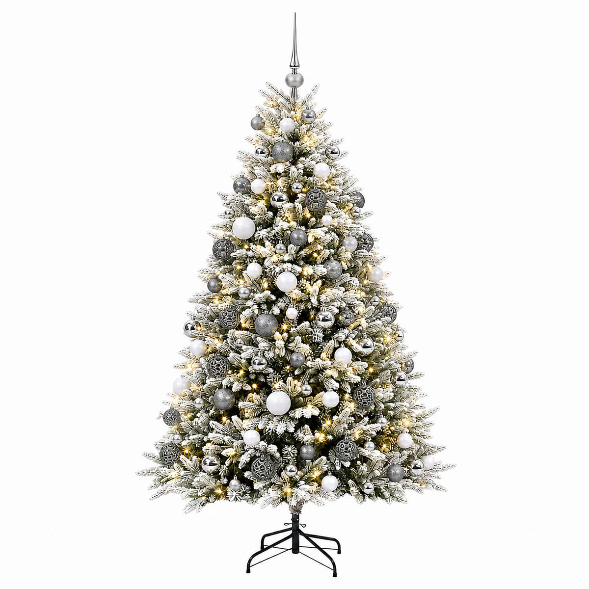 vidaXL Artificial Christmas Tree with Bauble 240 cm 300 LEDs