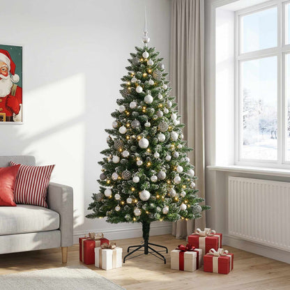 vidaXL Artificial Christmas Tree with Bauble 180 cm 300 LEDs