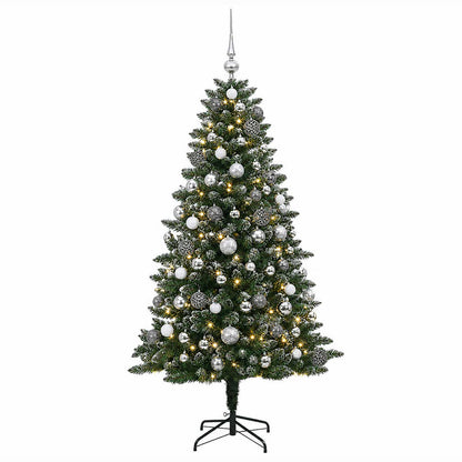 vidaXL Artificial Christmas Tree with Bauble 180 cm 300 LEDs