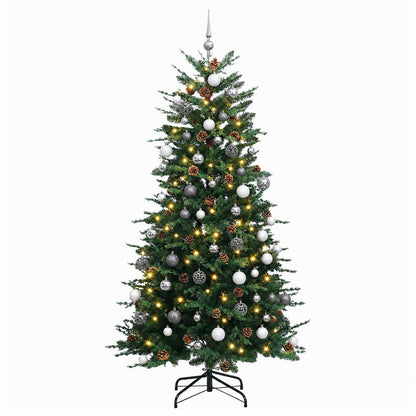 vidaXL Artificial Christmas Tree with Bauble 210 cm 300 LEDs