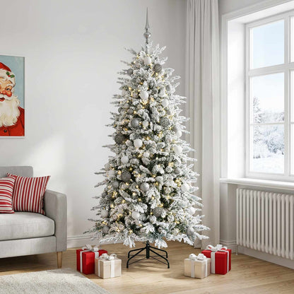 vidaXL Artificial Christmas Tree with Bauble 210 cm 300 LEDs